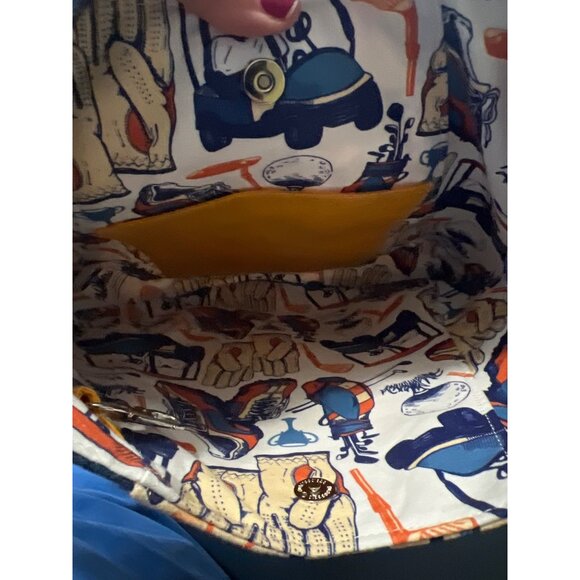 (2) Golf Denim & Canvas Tote Bags With Colorful Pattern - Picture 8 of 12